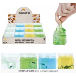 GELATINA IN BARATTOLO C/RAGNO o ALIENO COLORI ASS.TI 1pz