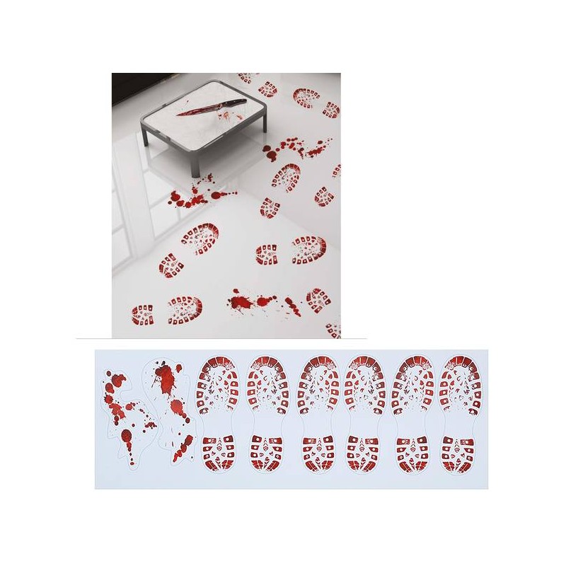 IMPRONTE SANGUE ADESIVE STIVALI 2x25x70cm