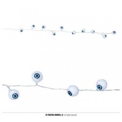 GHIRLANDA A PILE OCCHIO SCHELETRO 10 LED 130cm