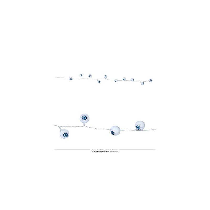 GHIRLANDA A PILE OCCHIO SCHELETRO 10 LED 130cm