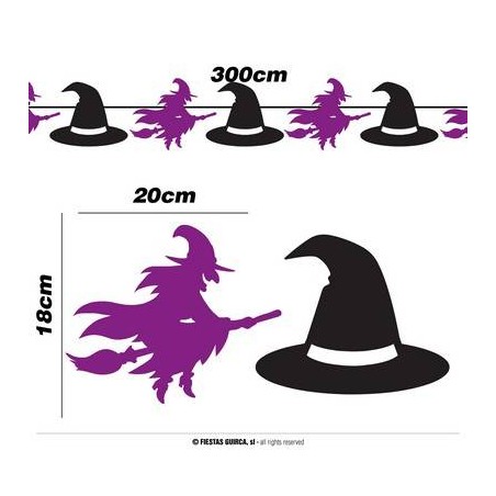 GHIRLANDA 20x18cm STREGHE