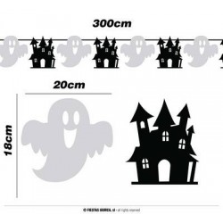 GHIRLANDA 300cm FANTASMI E CASTELLI