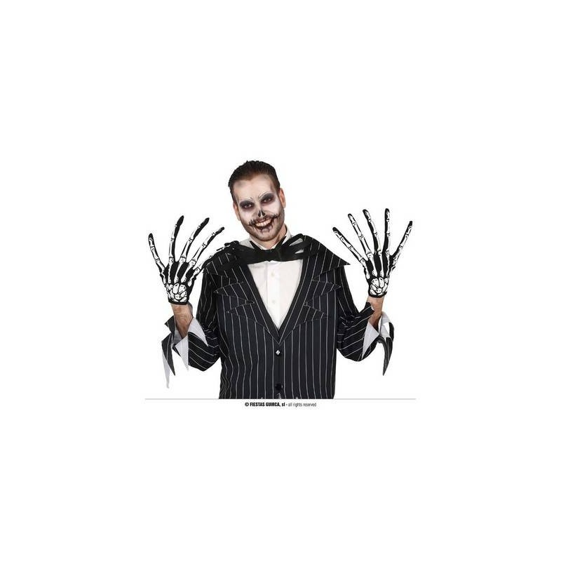 GUANTI SCHELETRO CON DITA LUNGHE