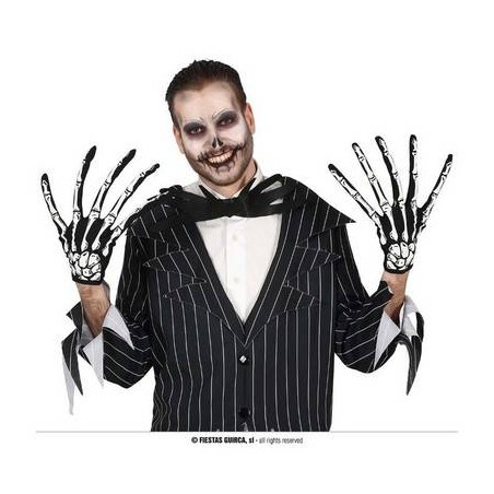 GUANTI SCHELETRO CON DITA LUNGHE