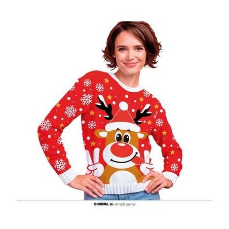 MAGLIONE NATALIZIO DONNA RENNA TG.M 38-40