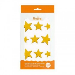 STELLE DORATE IN ZUCCHERO 1-2-3cm 9pz