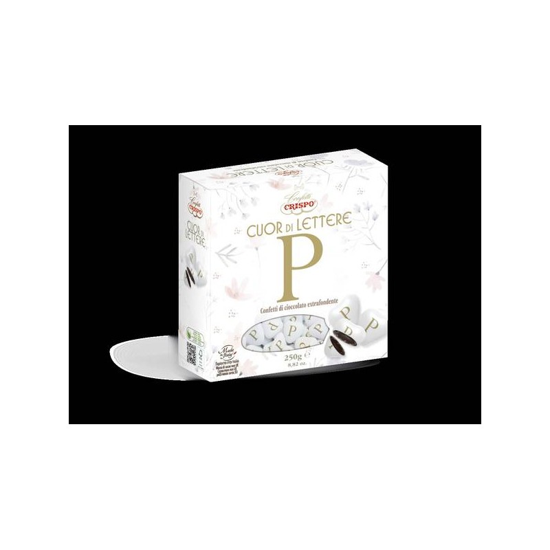 CONFETTI CUOR DI LETTERE P CIOCCOLATO FONDENTE 250gr