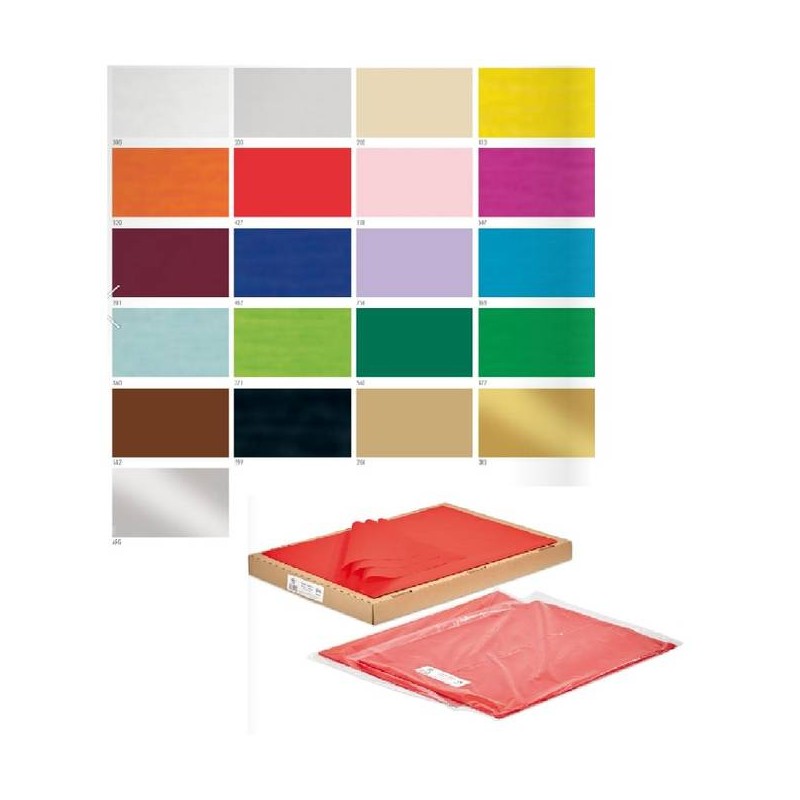 CARTA VELINA 50x70cm REX 26 FOGLI NERO 599