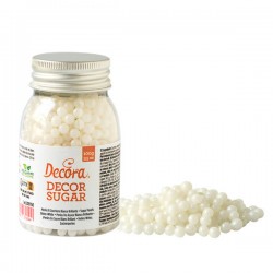 PERLE IN ZUCCHERO 100gr BIANCO BRILLANTE 5mm