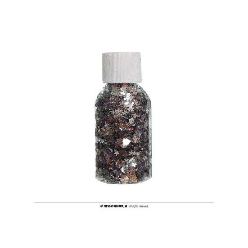GEL CON STELLE GLITTER ARGENTO