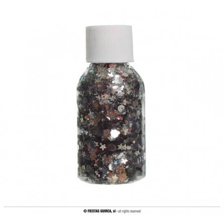 GEL CON STELLE GLITTER ARGENTO