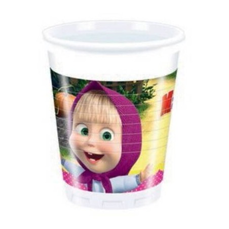 BICCHIERI 200cc MASHA E ORSO 8pz