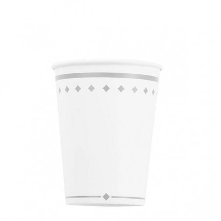 BICCHIERI CARTA 250cc ARGENTO GRACE 8pz