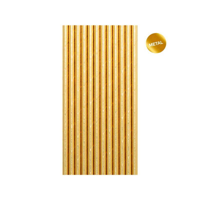 CANNUCCE IN CARTA METAL ORO 20cm 12pz