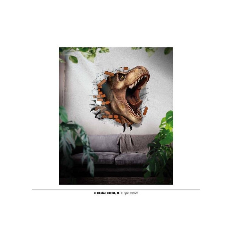 DECORAZIONE ADESIVA PARETE 70x80cm DINOSAURO