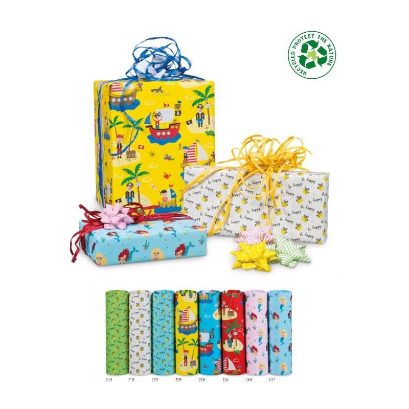 CARTA REGALO ROTOLO ECOCARTA BIMBI 0,7x2mt REX 1pz ASS.TA