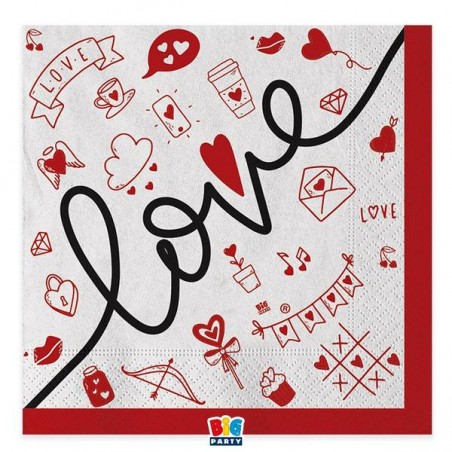 TOVAGLIOLI 33x33 LOVE c/diesgni 16pz