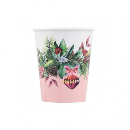 BICCHIERI 250cc E8 COVER CHERRY CHRISTMAS 8pz