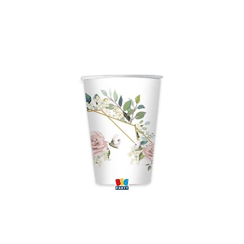 BICCHIERI 200cc FLORAL GEOMETRIC 8pz