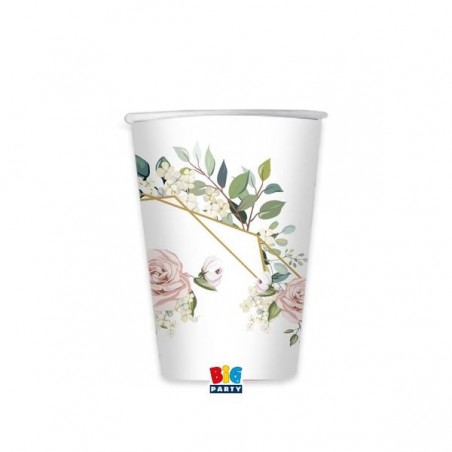 BICCHIERI 200cc FLORAL GEOMETRIC 8pz