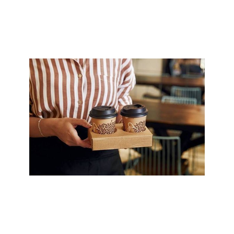 PORTABICCHERI CARTA KRAFT 2POSTI 50pz