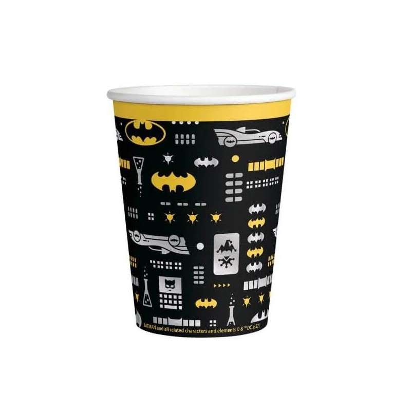BICCHIERI CARTA 250ml BATMAN 8pz