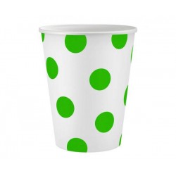 BICCHIERI IN CARTA 250ml POIS VERDE 6pz