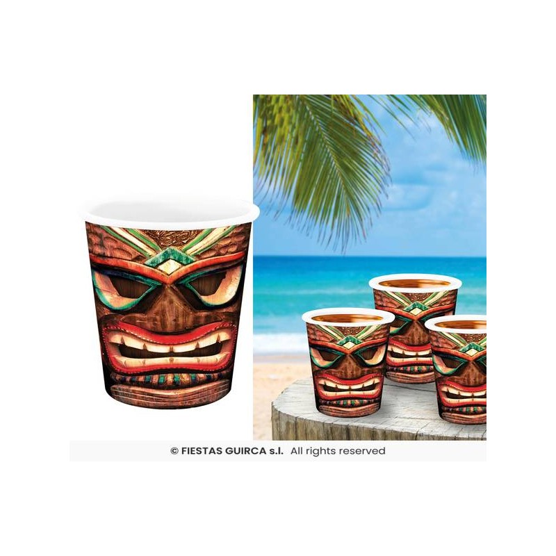 BICCHIERINI DA SHOT 5x6cm HAWAII 3pz