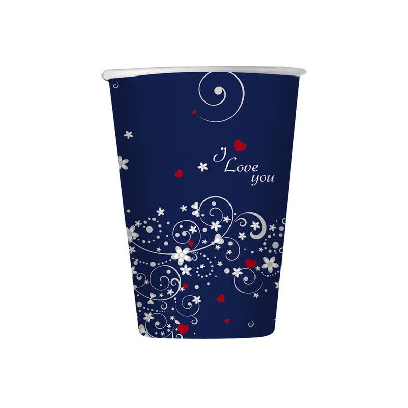 BICCHIERI 200cc LOVE MESSAGE 8pz