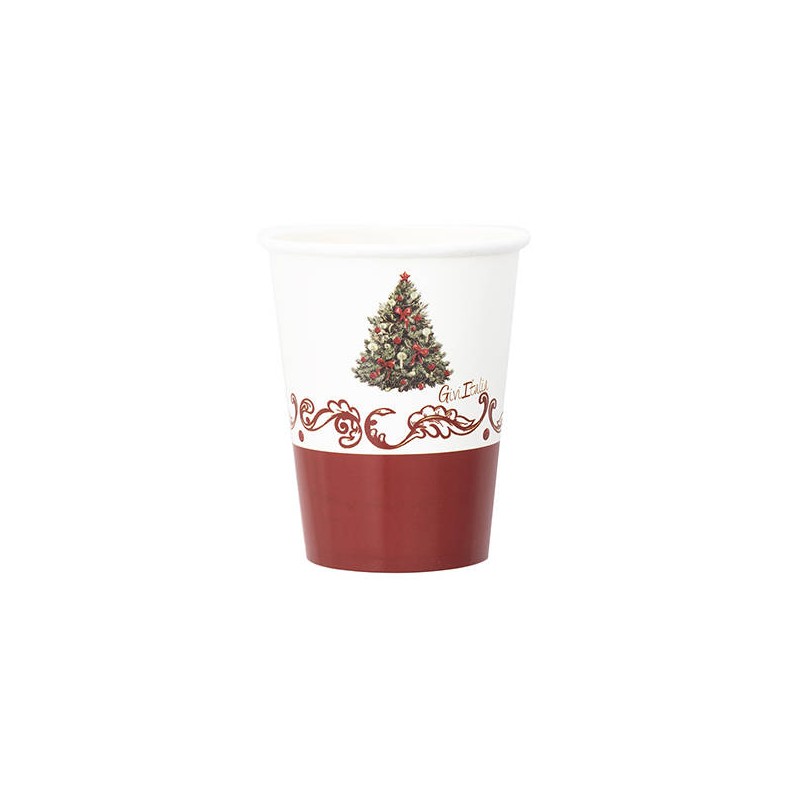BICCHIERI 250cc CHRISTMAS POTTERY 8pz