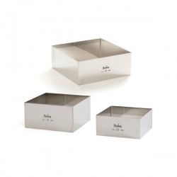 QUADRATO INOX 24x24x4,5cm