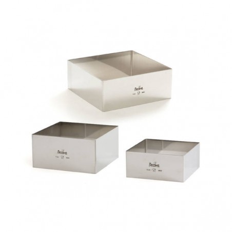 QUADRATO INOX 24x24x4,5cm