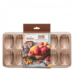 STAMPO MADELEINE 39,8x20,7x2cm 12 CAVITà ROSEGOLD DECORA