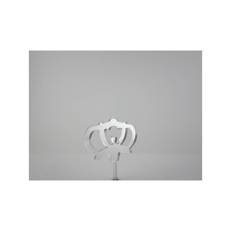 CAKE TOPPER PLEXY CORONA COLORI ASS.TI 1pz