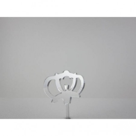 CAKE TOPPER PLEXY CORONA COLORI ASS.TI 1pz