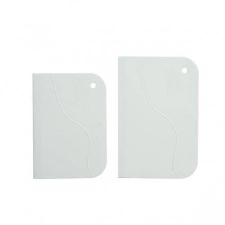 SET 2 SPATOLE LISCE IN PLASTICA 12x8,3cm - 13,5x9,2cm