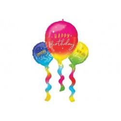 PALLONE MYLAR S/SHAPE BIRTHDAY FUN 66x91cm 1pz
