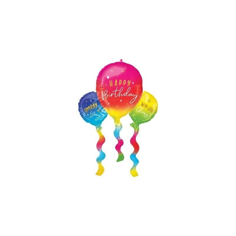 PALLONE MYLAR S/SHAPE BIRTHDAY FUN 66x91cm 1pz