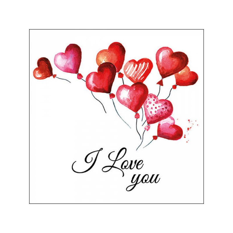 TOVAGLIOLI 33x33 LOVE BALLOONS 20pz
