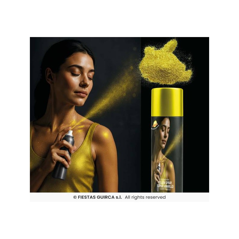 TRUCCO COLORANTE PER CORPO E CAPELLI SPRAY 75ml GIALLO