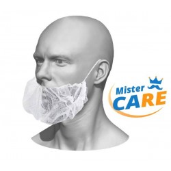 Mr.Care - COPRIBARBA PP C/ELASTICO NUCA 10gr/mq BIANCO 100pz