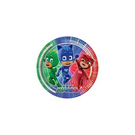 PIATTI CARTA DESSERT ø20cm SUPER PIGIAMINI PJ MASKS 8pz