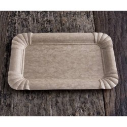 VASSOIO CARTONCINO KRAFT 12x19cm BIO COMPOSTABILE 100pz