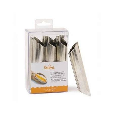 FORMA CONO INOX CANNOLI SICILIANI 6pz
