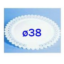 VASSOIO TRINATO BIANCO ø38 V.T.