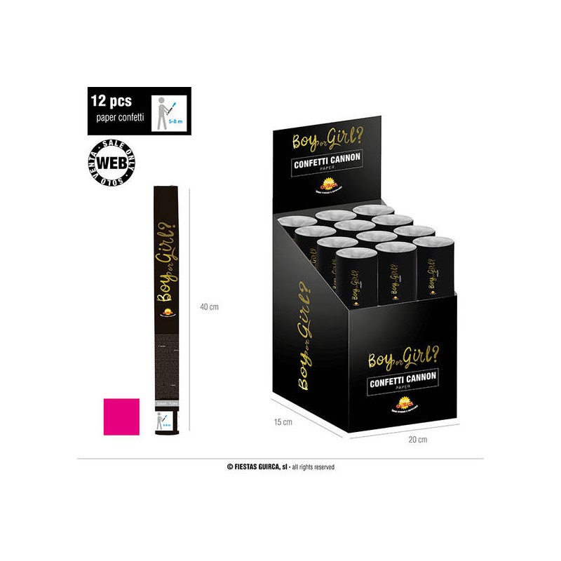 SPARA CORIANDOLI ROSA E ORO IT'S A BOY OR A GIRL