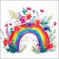 TOVAGLIOLI 33X33 FLOWERS RAINBOW 20pz