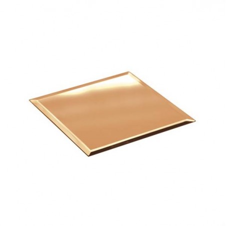 SPECCHIO QUADRATO VETRO ORO 20x20cm H.40