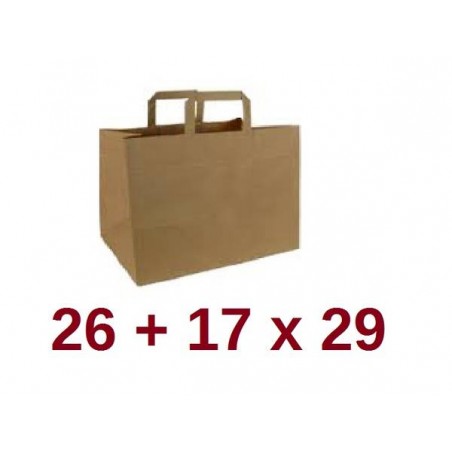 BORSA CARTA AVANA PIATTINA 26+17x29cm 50pz