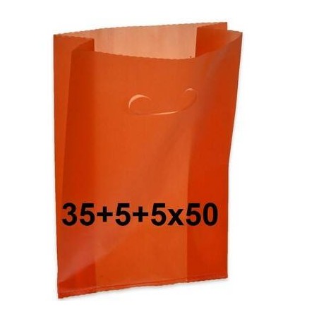 SHOPPER FAGIOLO PE/HD 60my 35+5+5x50cm ROSSO 5kg (lg.N°28 24/03/12) **TASSA CONAI 0,718/KG INCLUSA**